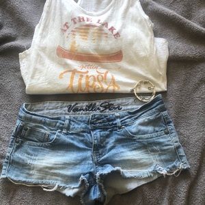 Vanilla star jean shorts